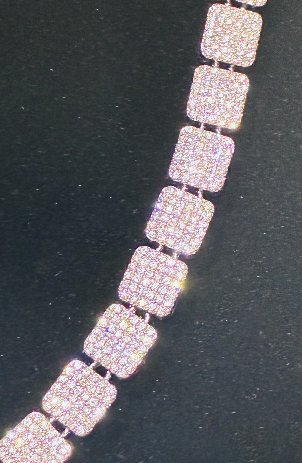 22in 9mm Square Iced out Tennis