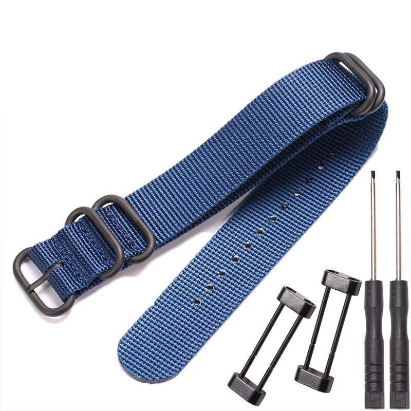 High Quality Thick Nylon Canvas Watch Strap Band Military Diver 24mm