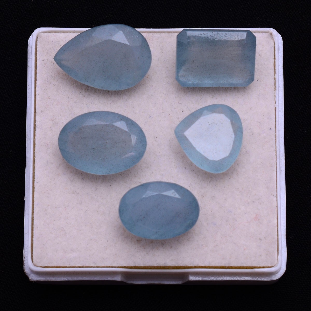 5 Pcs Natural Aquamarine Top Quality Faceted Cut 11mm-16mm Loose Gemstones Lot