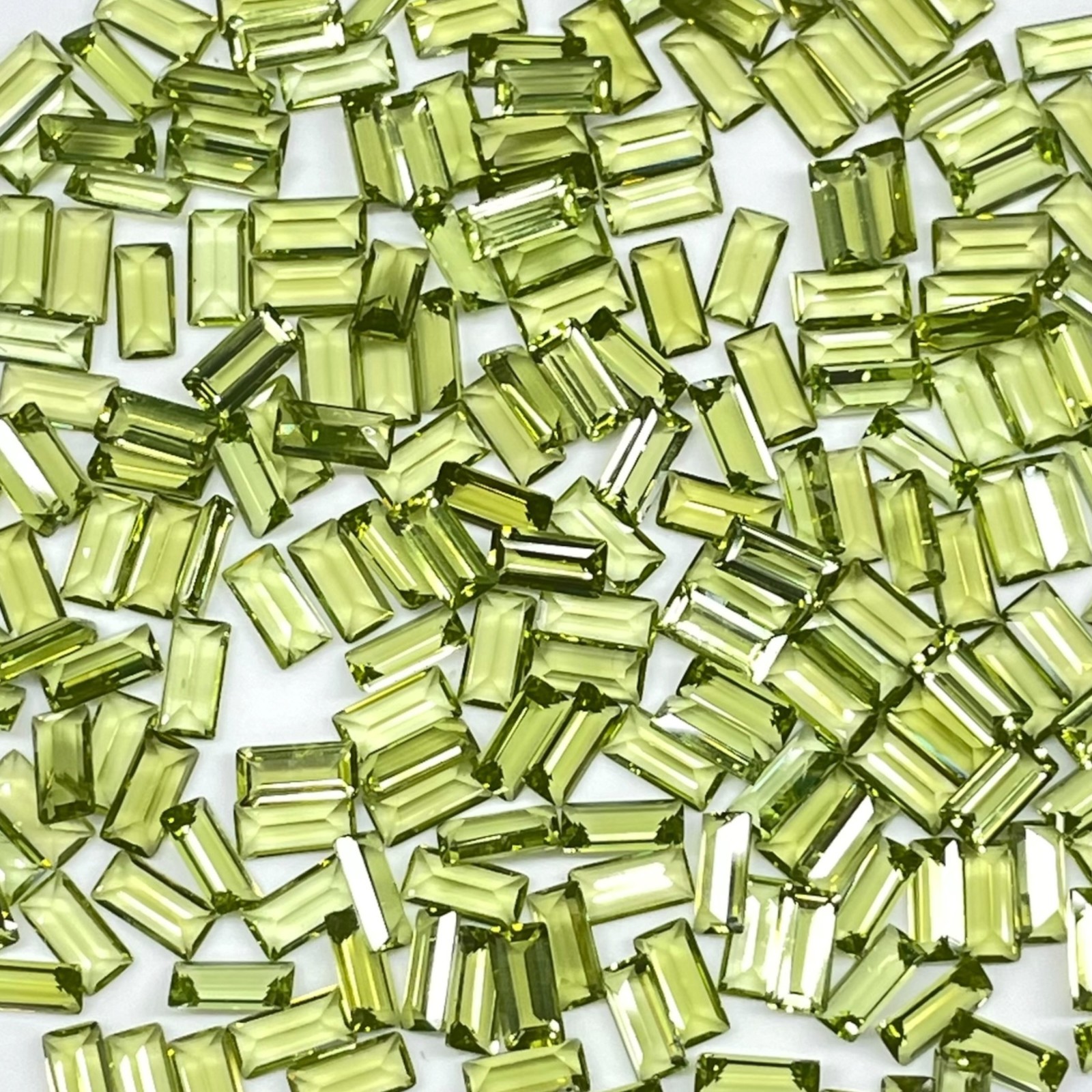 20 Pcs Natural Peridot 6x3mm Octagon Cut Top Quality Loose Untreated Gemstones