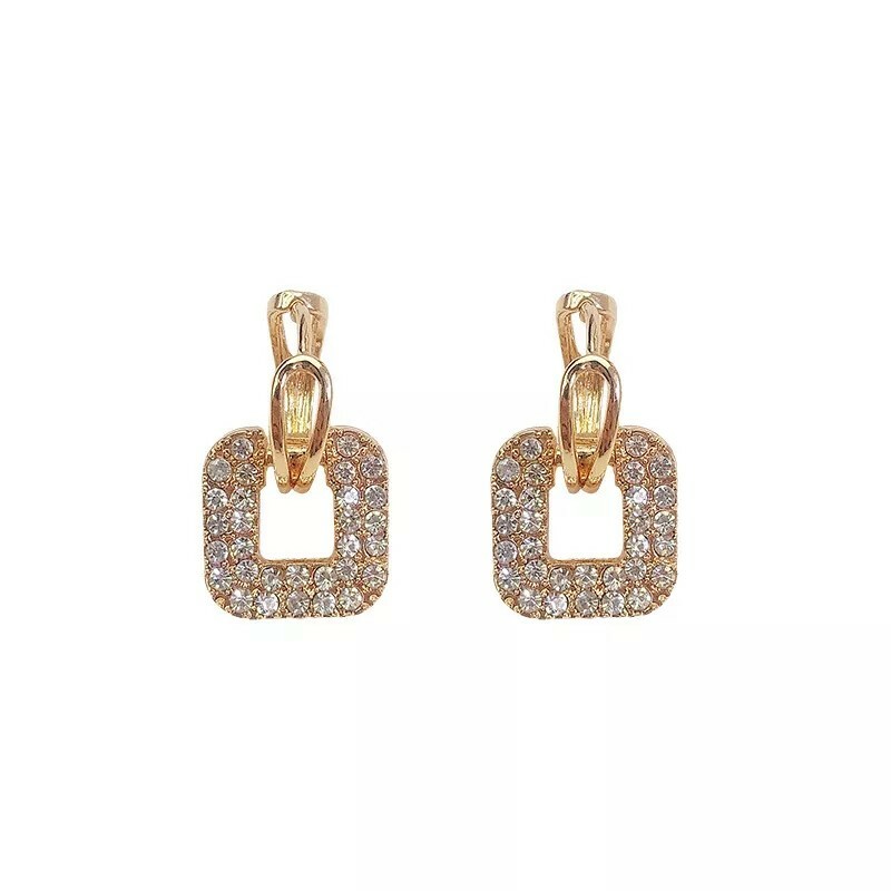 S925 Silver Needle Super Flash Fashion Ear Buckle Temperament Wild Earrings New