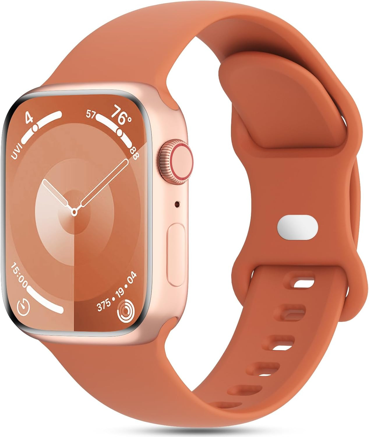 Sport Silicone Band Compatible with Apple Watch 38Mm 40Mm 41Mm 42Mm 44Mm 45Mm 46