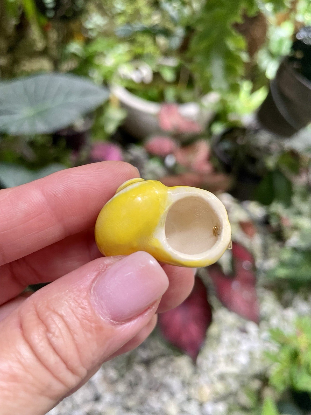 Handmade Ceramic Pendant Jewelry. Unique piece. Lemon Yellow