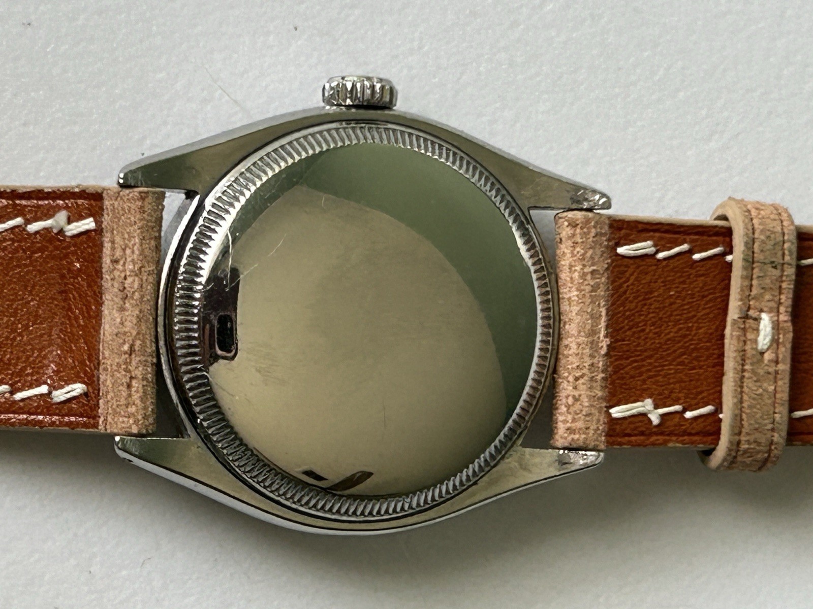 1952 Vintage ROLEX BUBBLEBACK 6103 Honeycomb Waffle dial Rare 2piece 635 Cosc