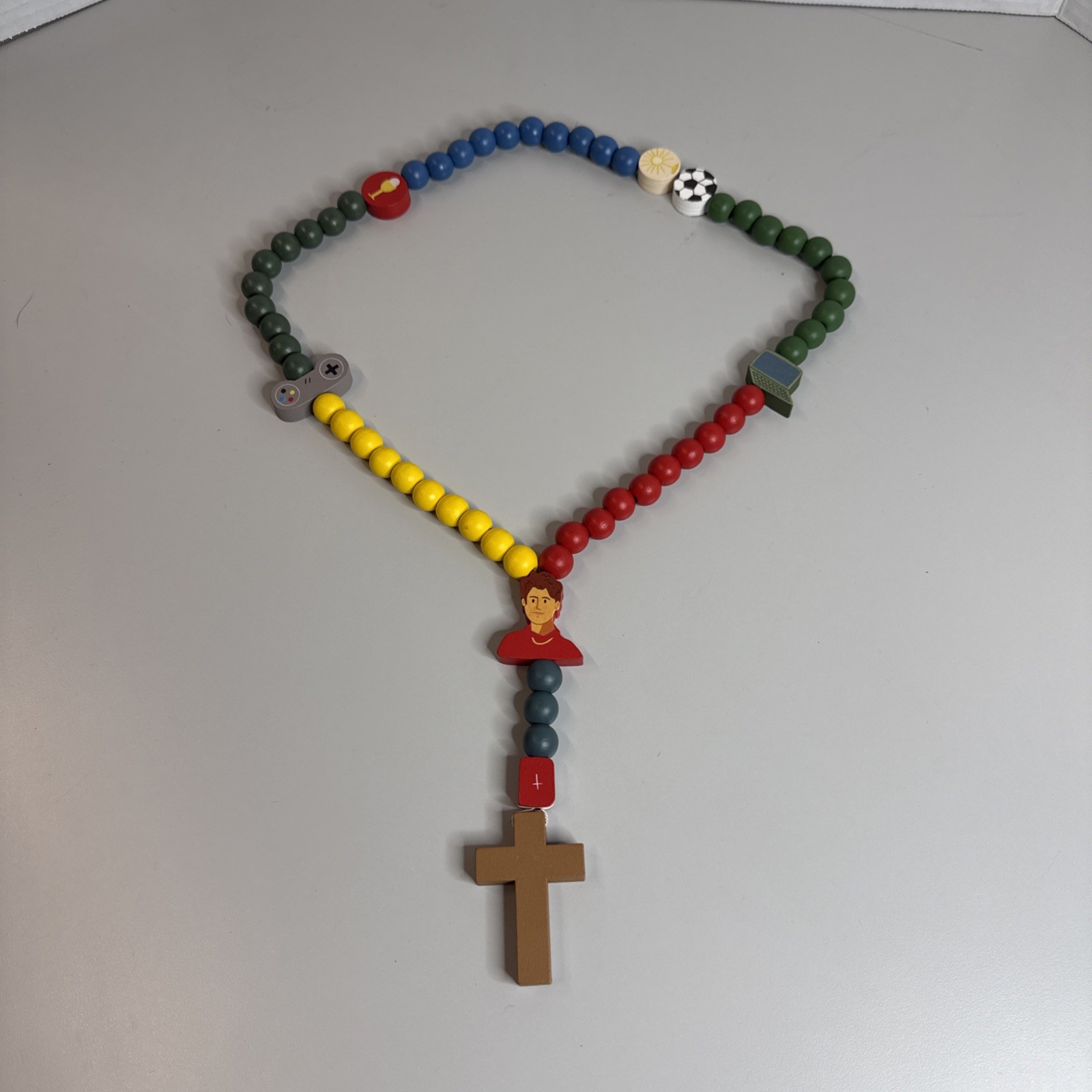 KIDS ROSARY Beaded Cross BIBLE Necklaces FUN SOCCER VIDEO GAMES