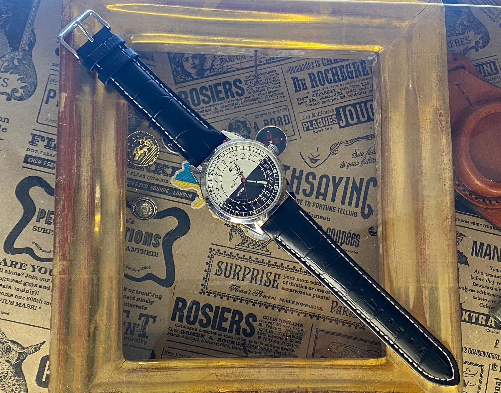 Vintage Watch Raketa 24h Sputnik Mechanical Wrist Men’s Russian Soviet USSR Day