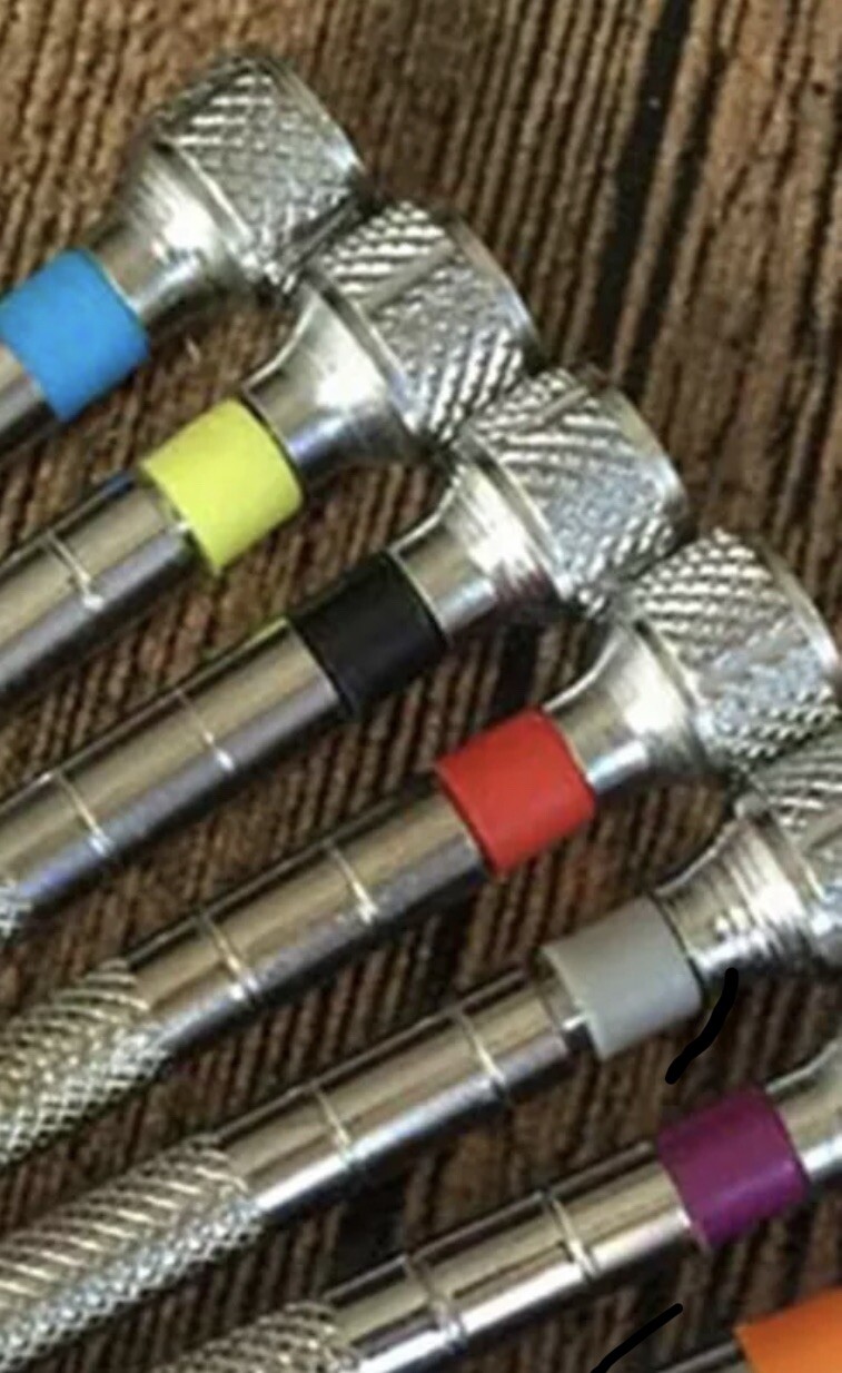 9 Pcs slotted screwdriver for RLX Rolex steel band screwtube parts tools