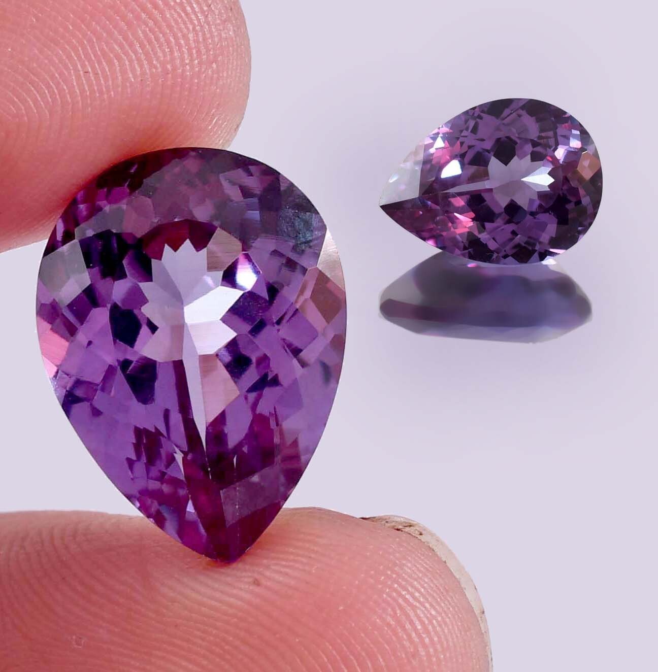 1 Pair 20 x 14 MM Flawless Natural Color Change Alexandrite Gems GIT Certified