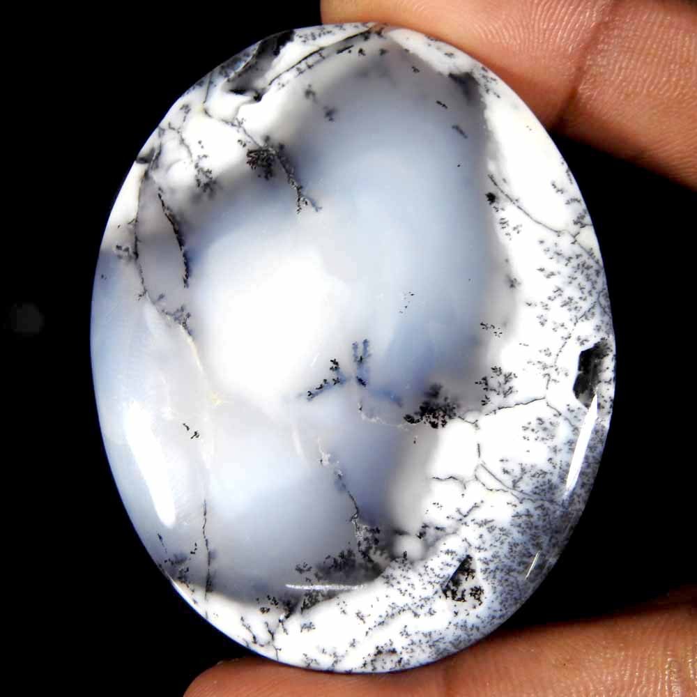 121.05Cts100%Natural Top Dendrite Opal Oval Cabochon Loose Gemstone