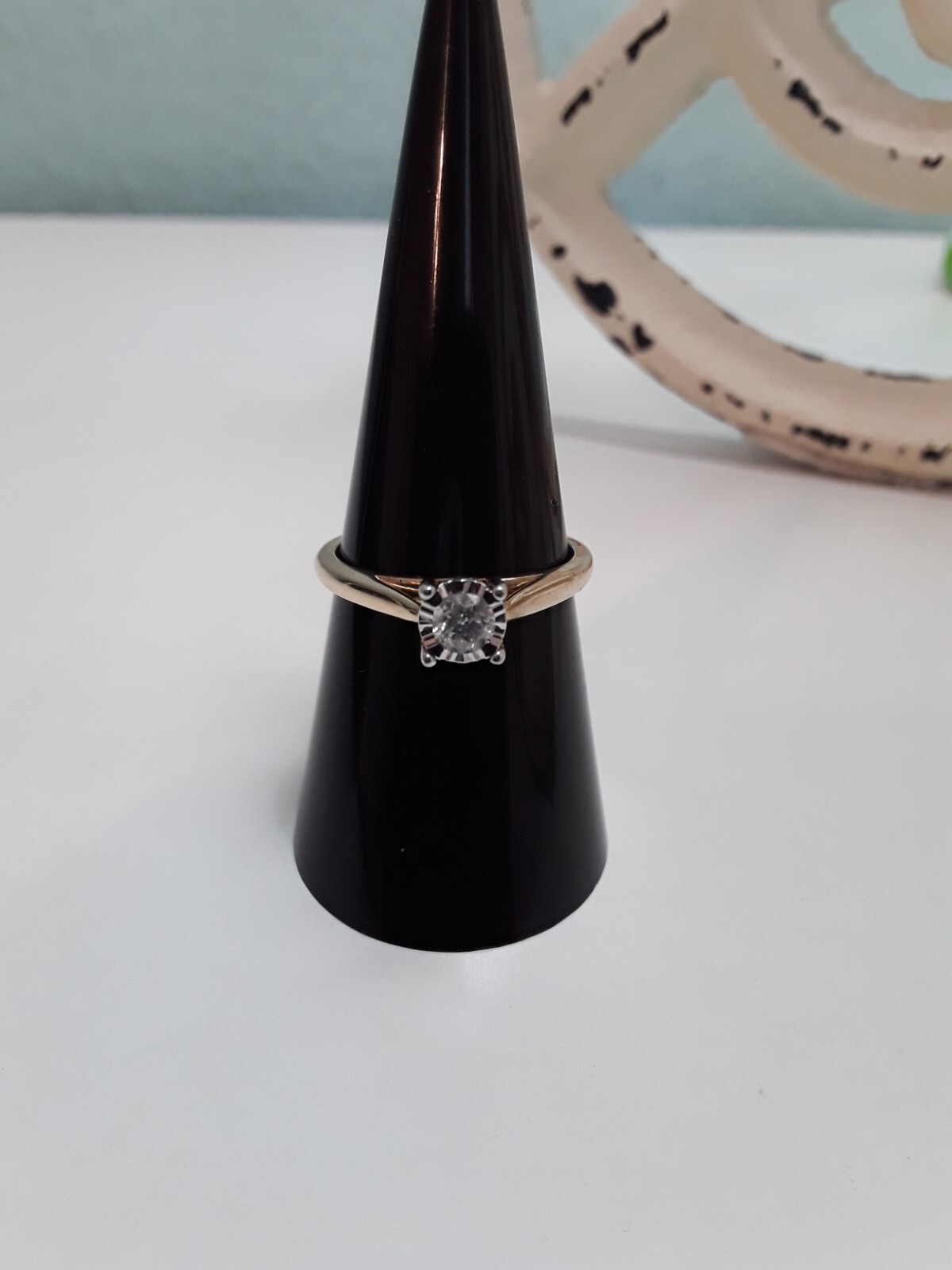 Vintage 10kt GoldDiamond Ring Size 7 Stamped +Tested 10k Gold, Natural diamond