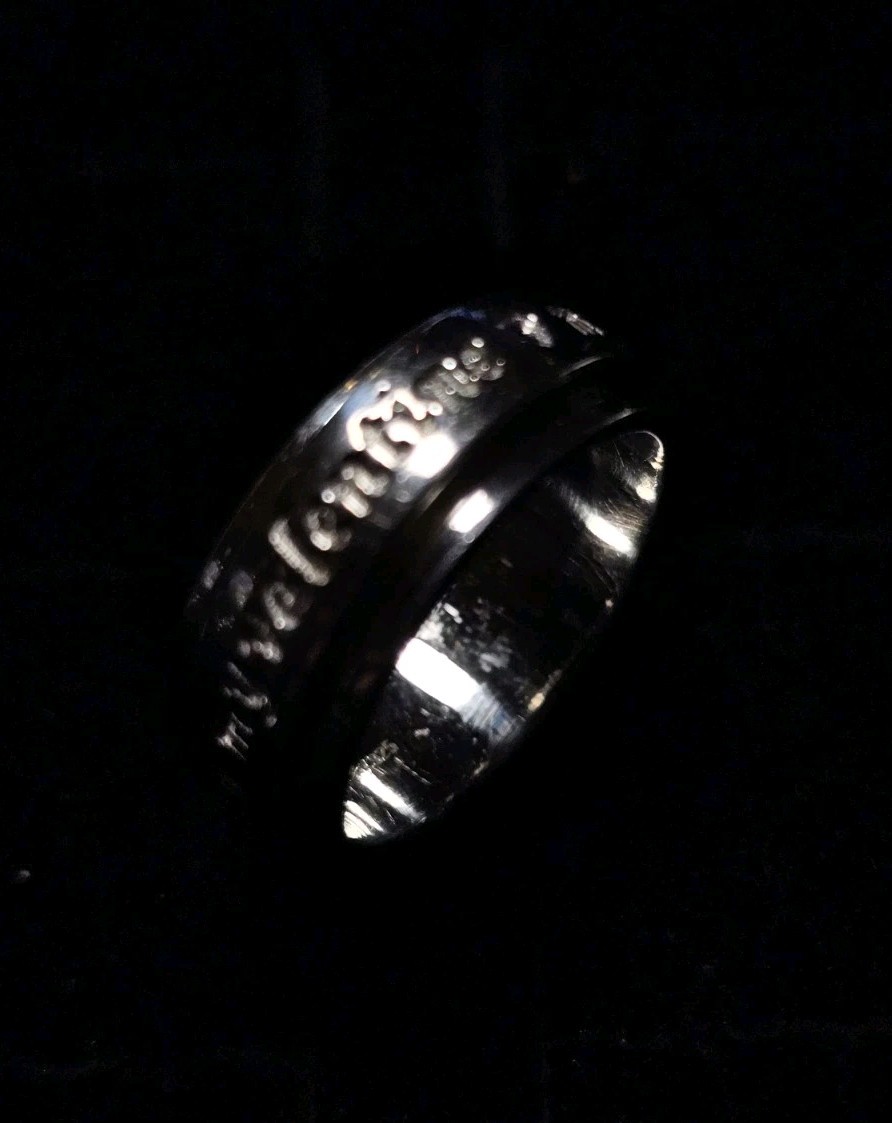 Simple Very Nice My Valentine Heart 💝 Sterling Spinner Ring Band Sz 7 #S39/01
