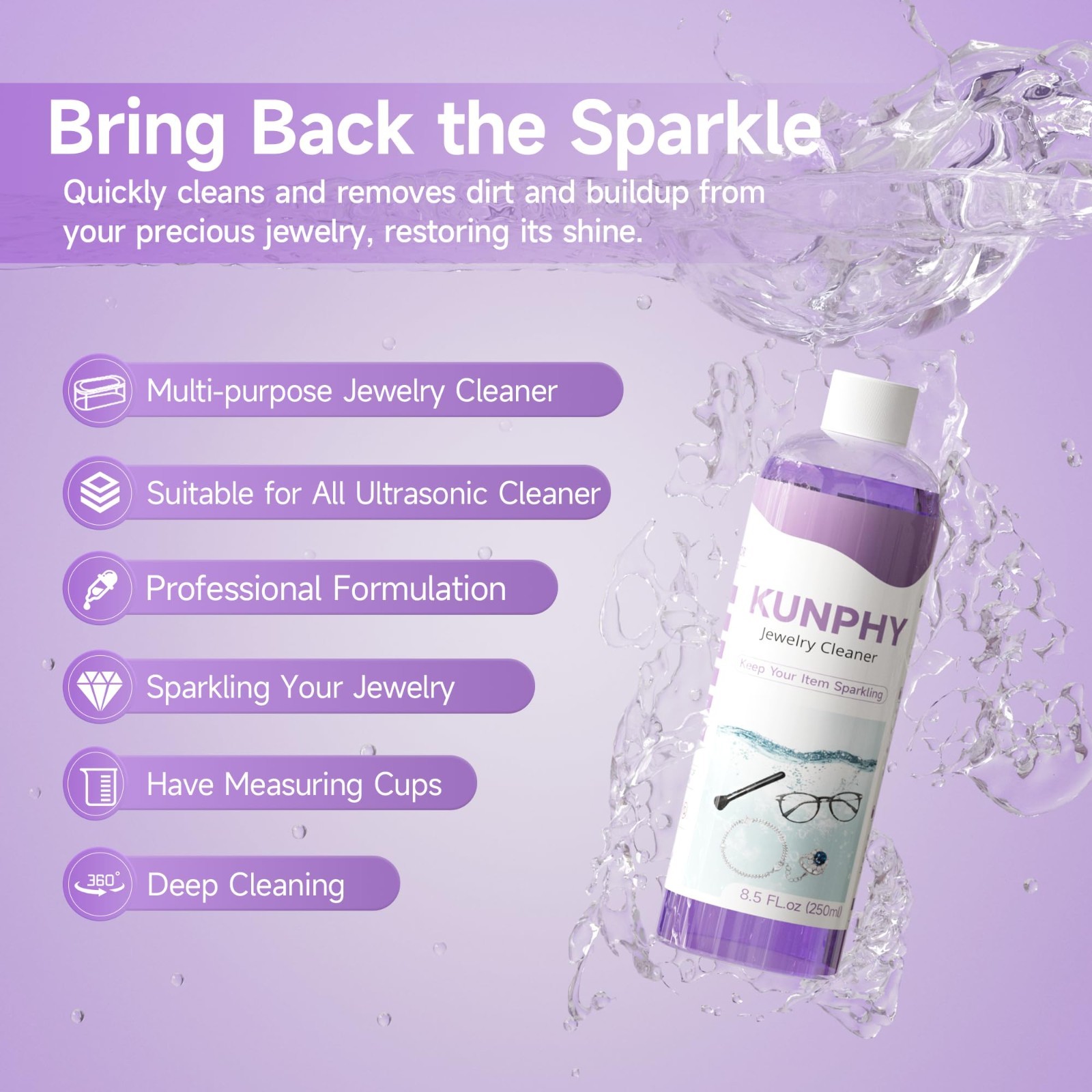 Ultra-Efficient Jewelry Cleaner – Plant-Based Formula for Silver, Gold, Diamonds