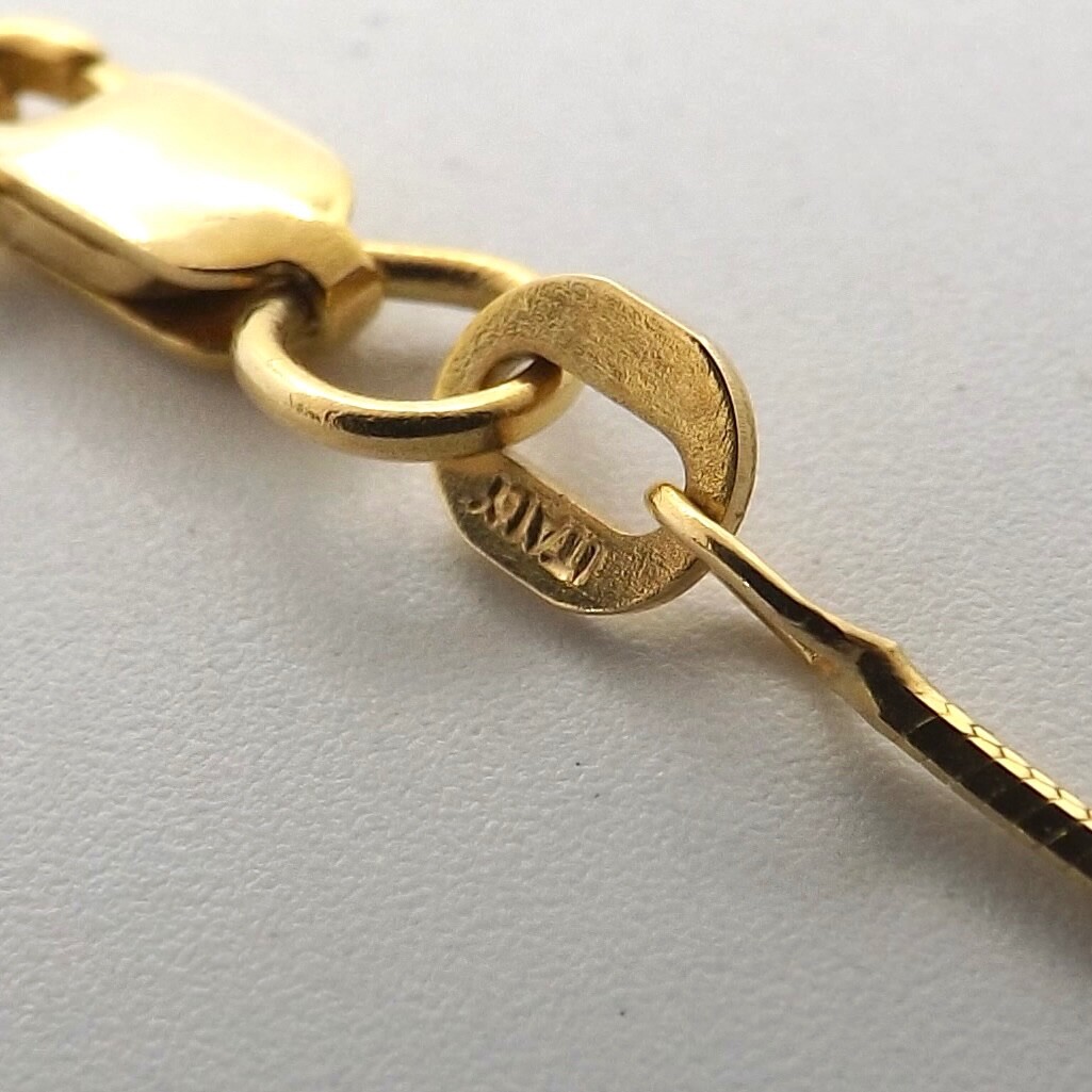 Solid 14k Yellow Gold Snake Link Pendant Chain Necklace RCI Italy 17in New