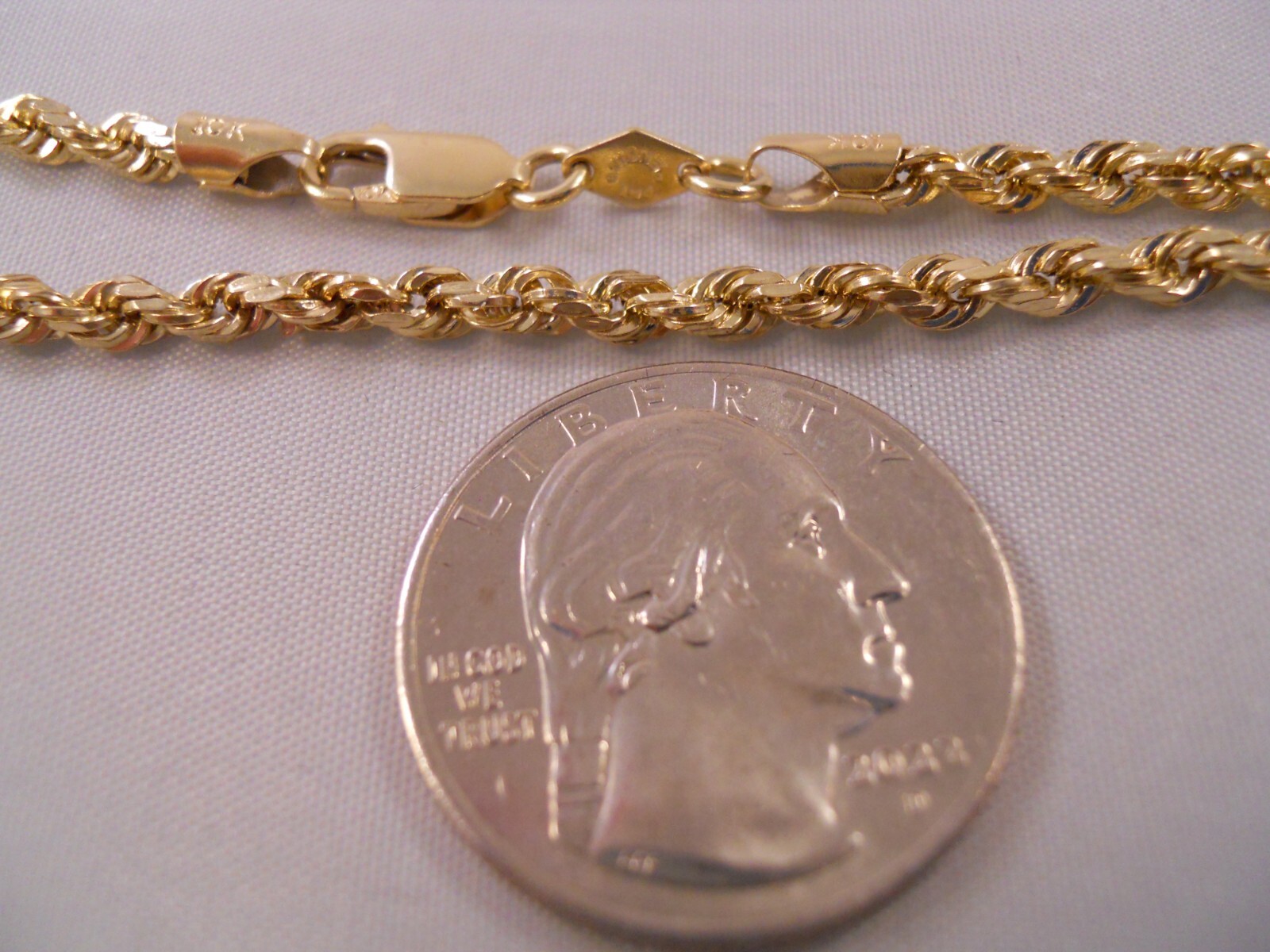 DESIGNER BBB 10K YELLOW GOLD ROPE CHAIN LINK NECKLACE 20″ 3MM 7.00G GRAMS