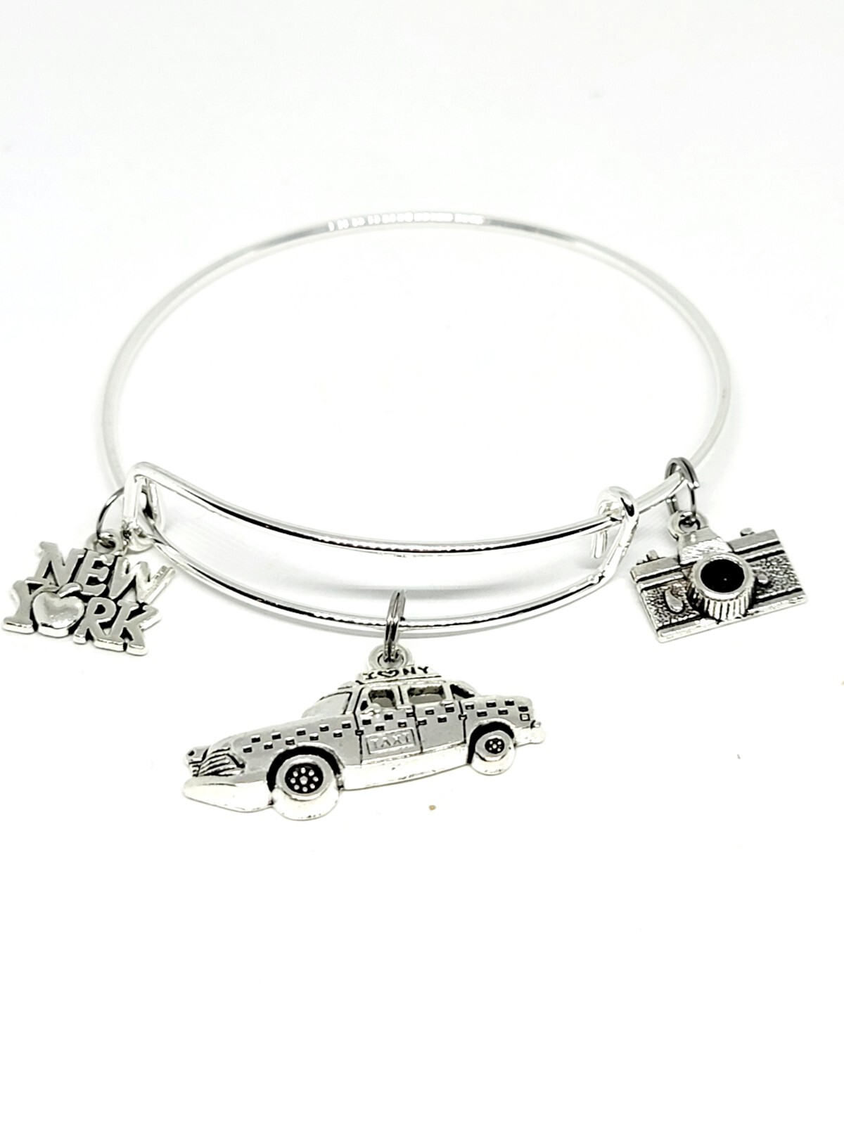 I Love New York Vacation Bangle Charm Bracelet