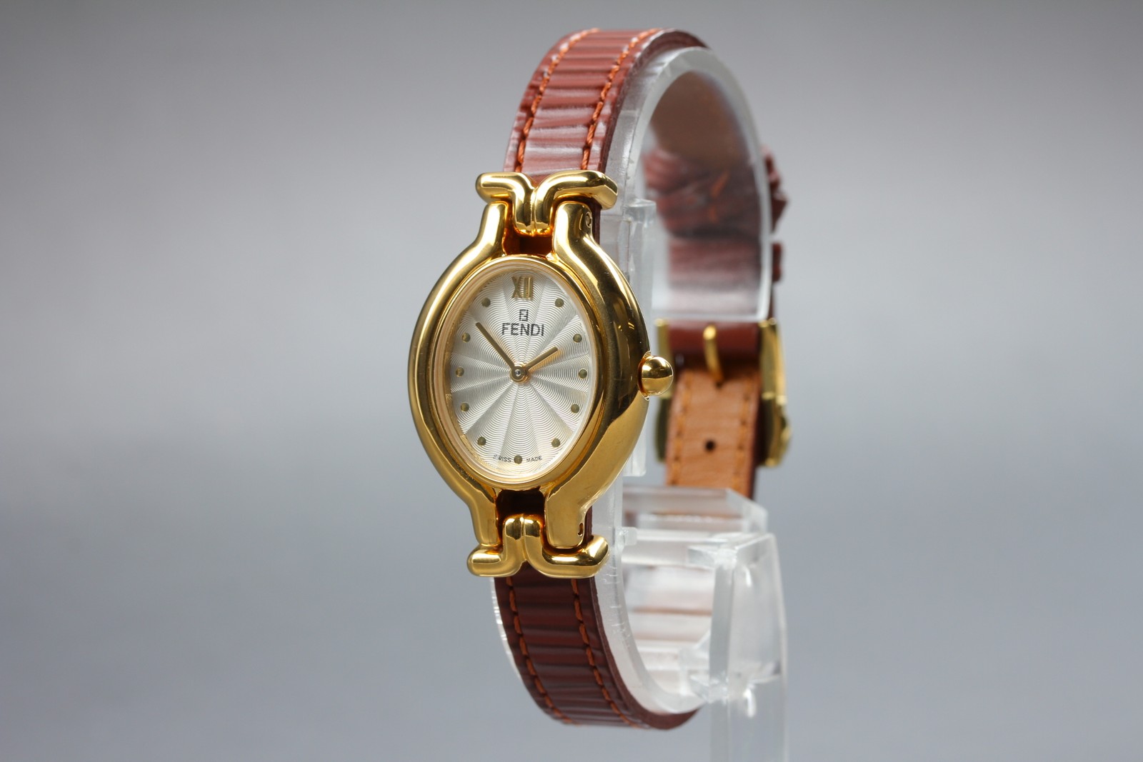 FENDI 640L 6 Colors Change Belt Gold Quartz Vintage Women’s Watch w/Box
