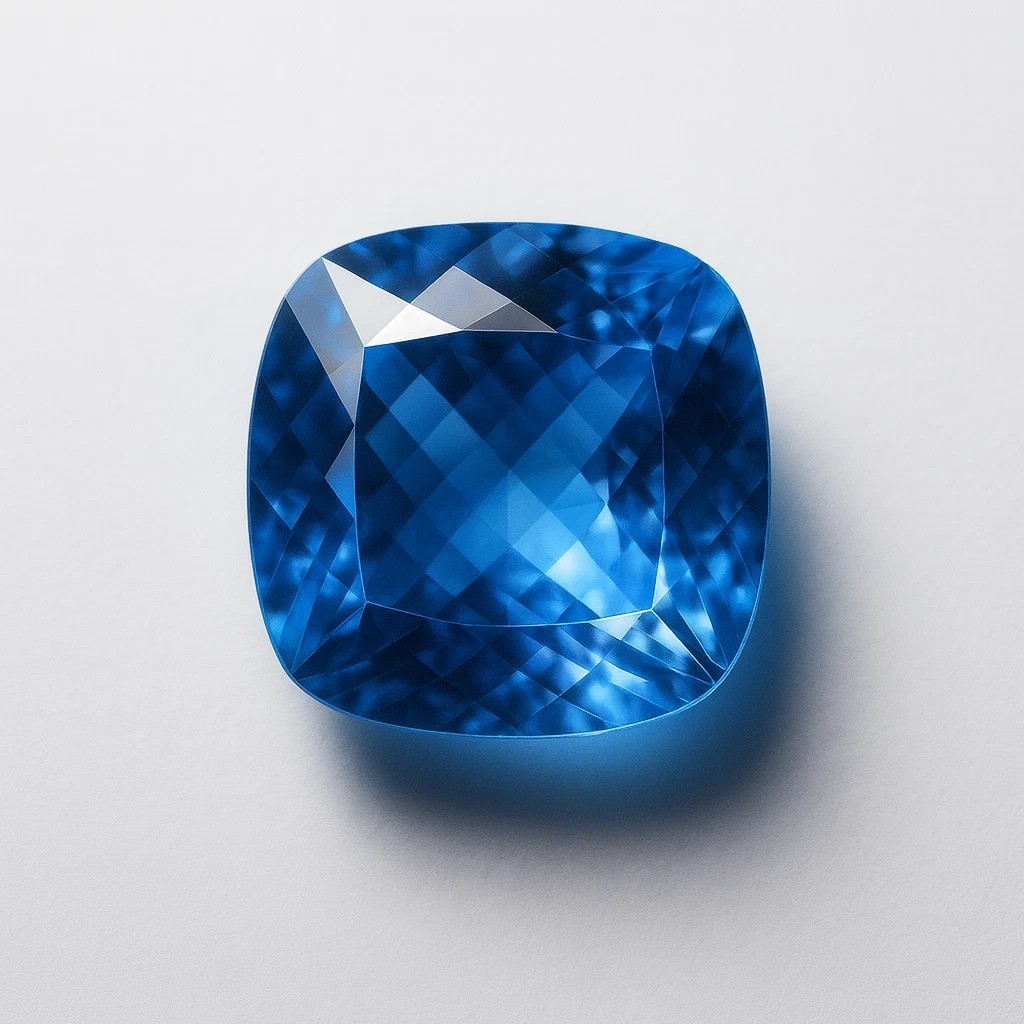 Natural Blue Sapphire 40.55 CT Cushion Cut GIE Certified Flawless Loose Gemstone
