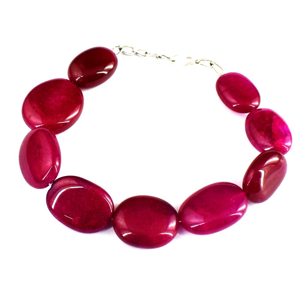 Verry Attractive Pink Ruby 218.00 Cts Beaded Best Dazzling Bracelet RK 56 E713