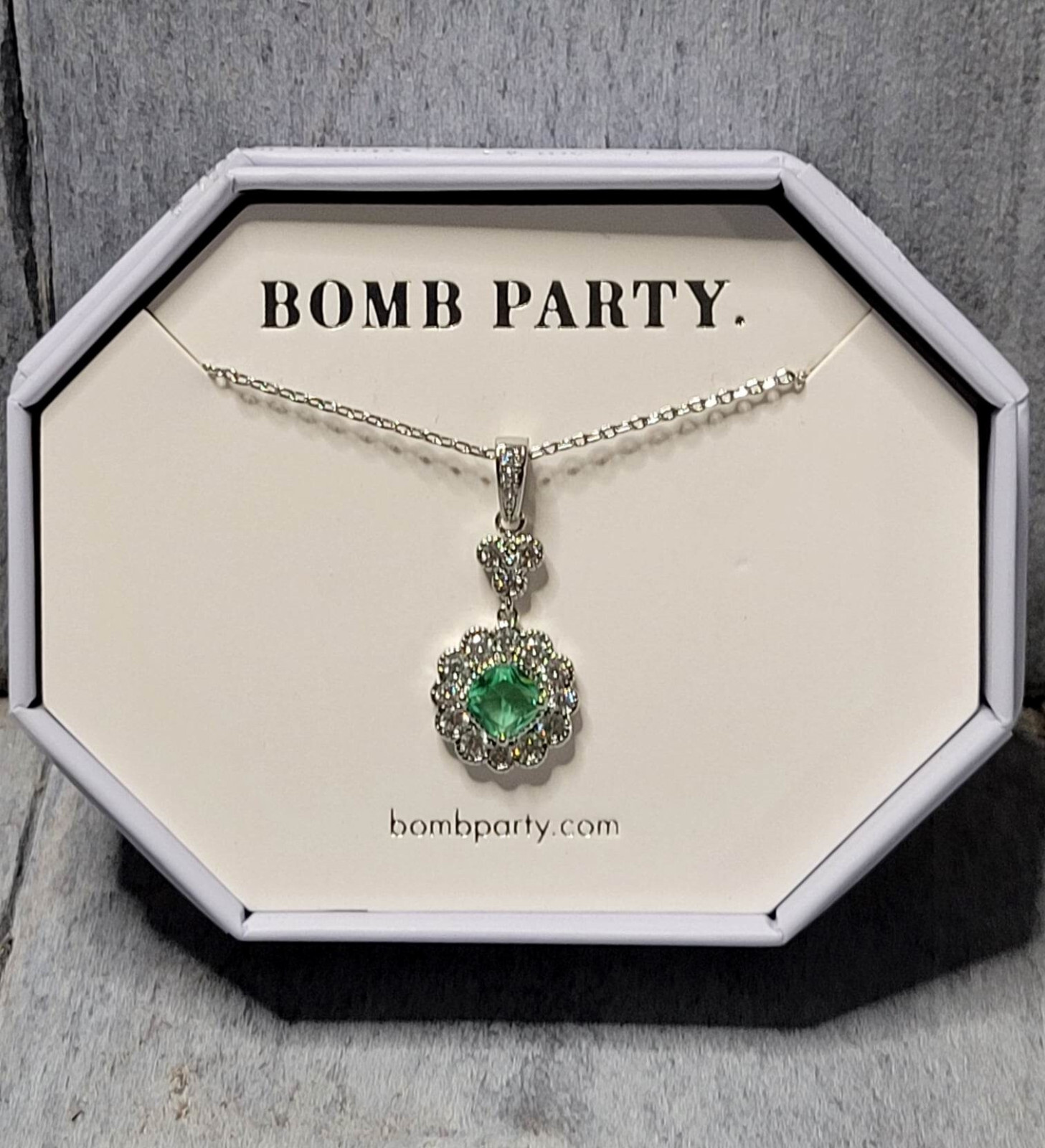 BOMB PARTY RBP3396 NECKLACE *ALWAYS BE MY FOREVER* L/C ERINITE/RHODIUM