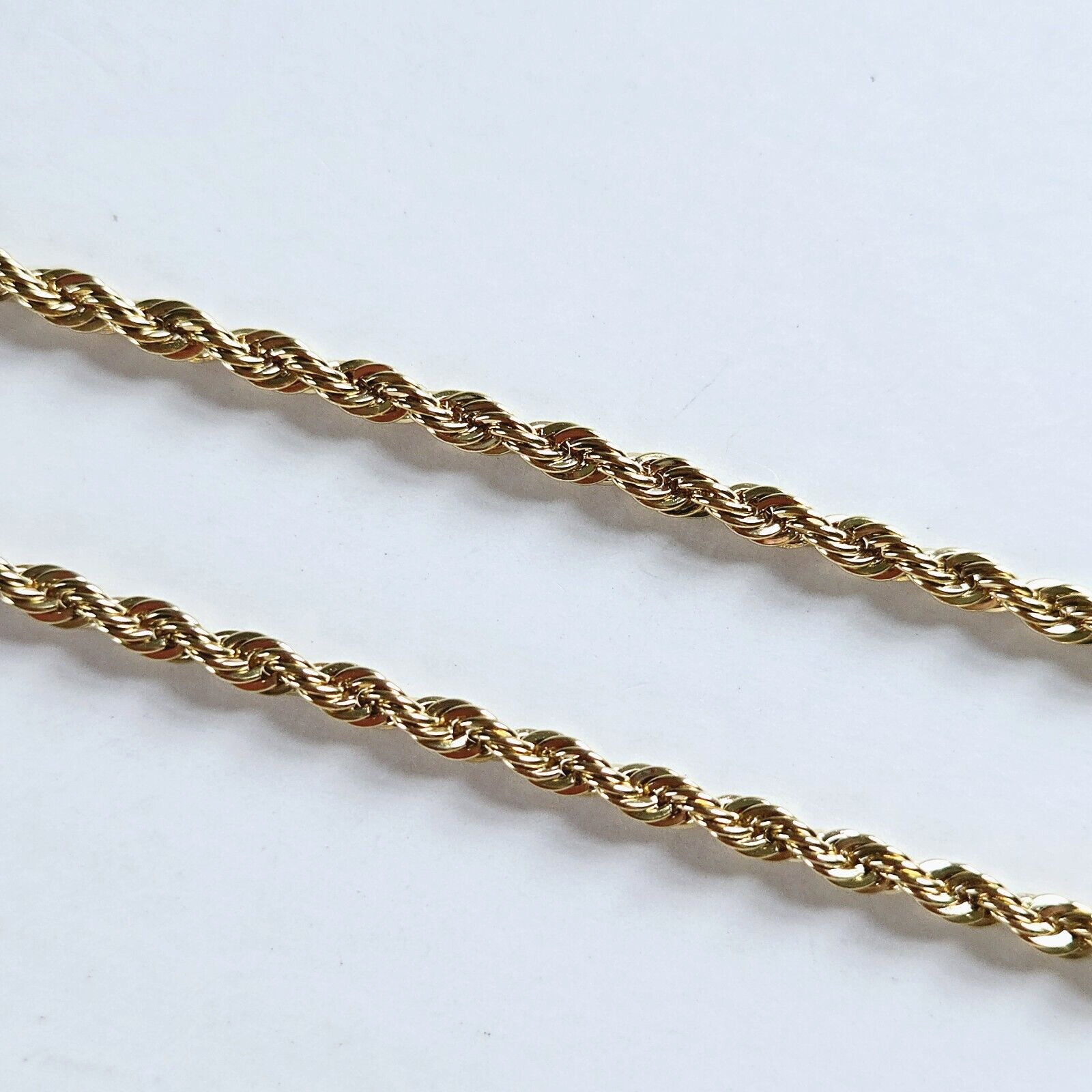 Vintage American Showcase Gold Plated Rope Chain Retro Classic Necklace 18″x 4mm
