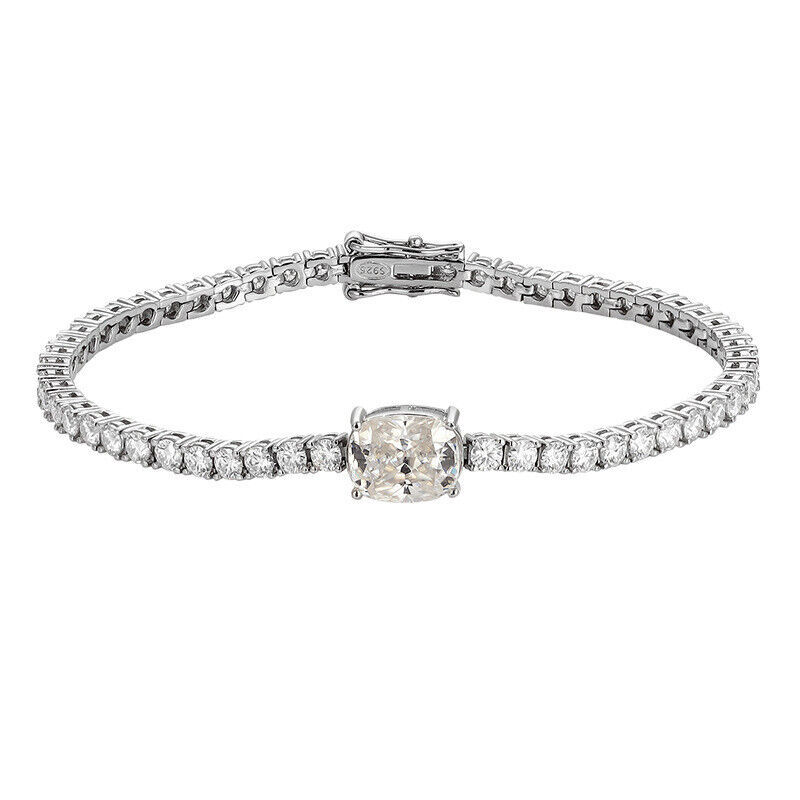 31CTW D Color VVS1 MOISSANITE Tennis Bracelet 925 Sterling Silver Passes Tester