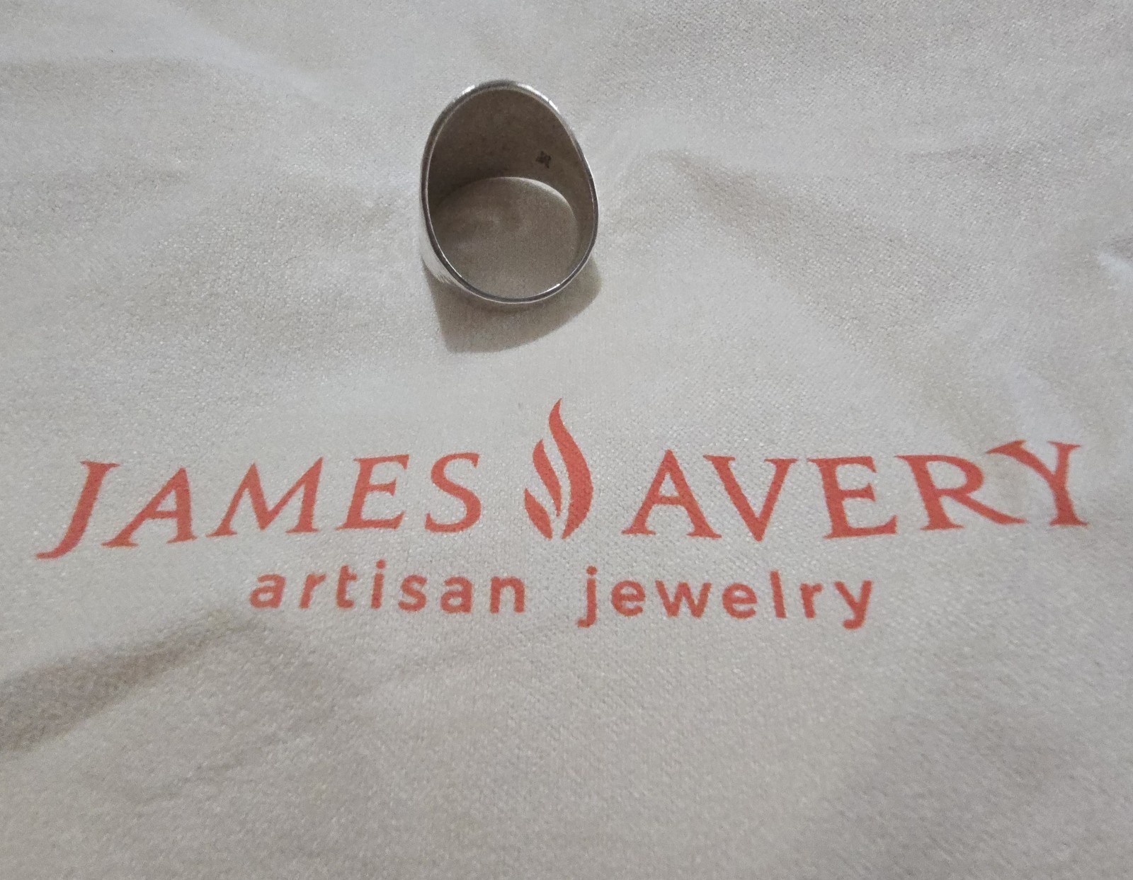 Retired James Avery 925 Sterling Silver Hammered Band Ring Size 6 Stamped