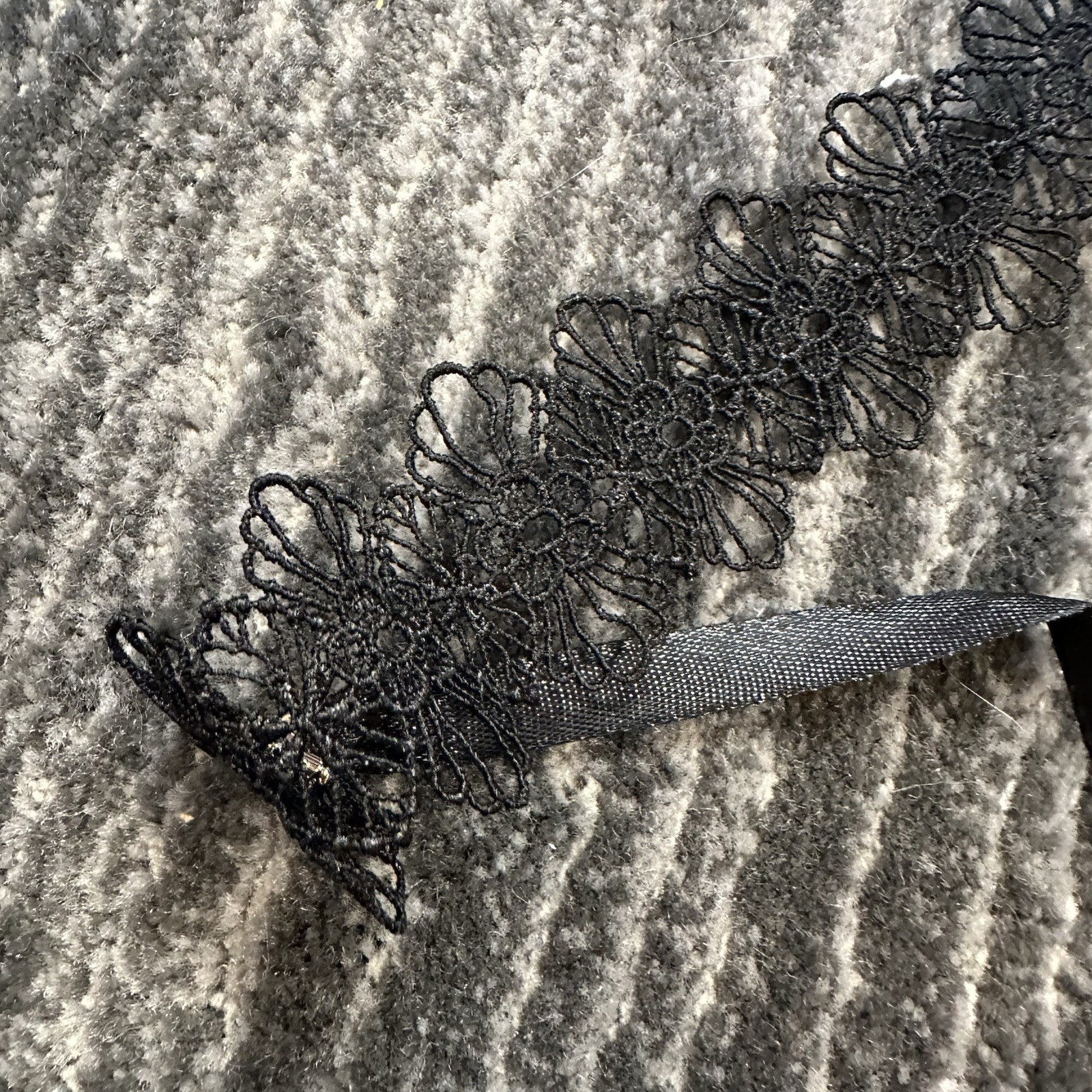 Mia Necklace Choker Black Crochet Lace Flowers Ribbon Jewelry Adjustable Sexy