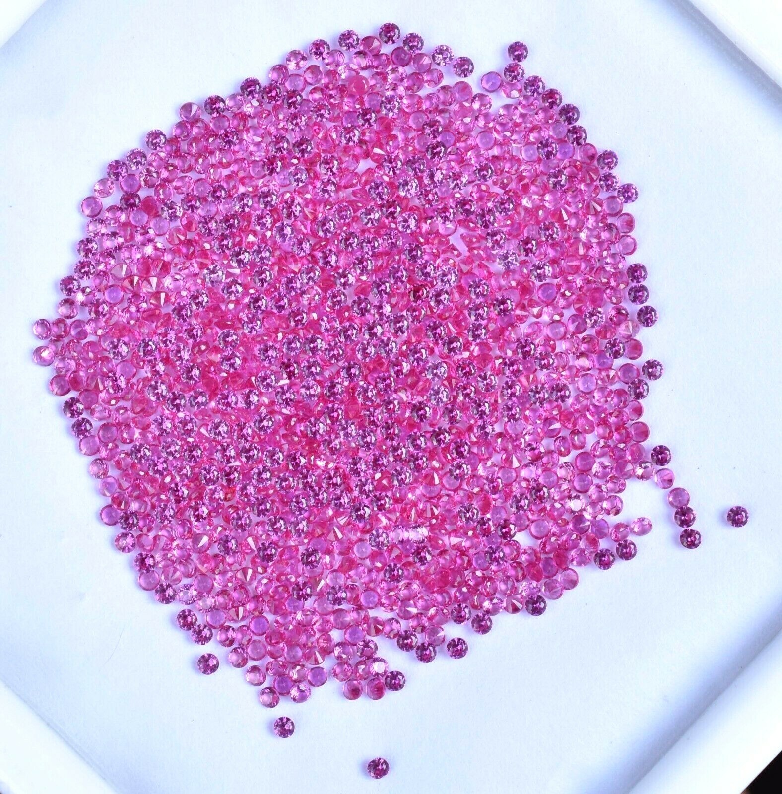 1000 Pcs Natural Red Pink Ruby Round 1.00 mm Quality Treated Loose Gemstone
