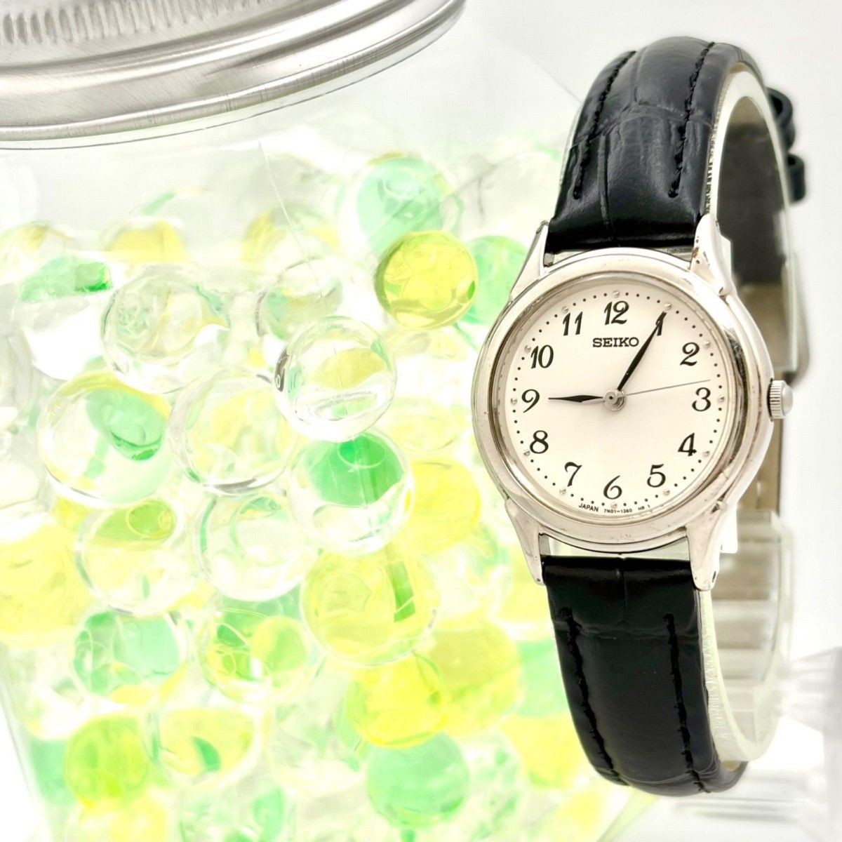 SEIKO 7N01-6880 Women Solar Black Wristwatch