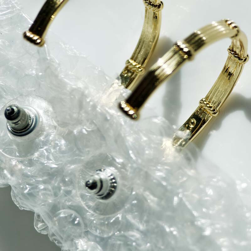 New Mimco Gold Plated C Hoop Earrings Gift Fashion Women Party Holiday Jewelry