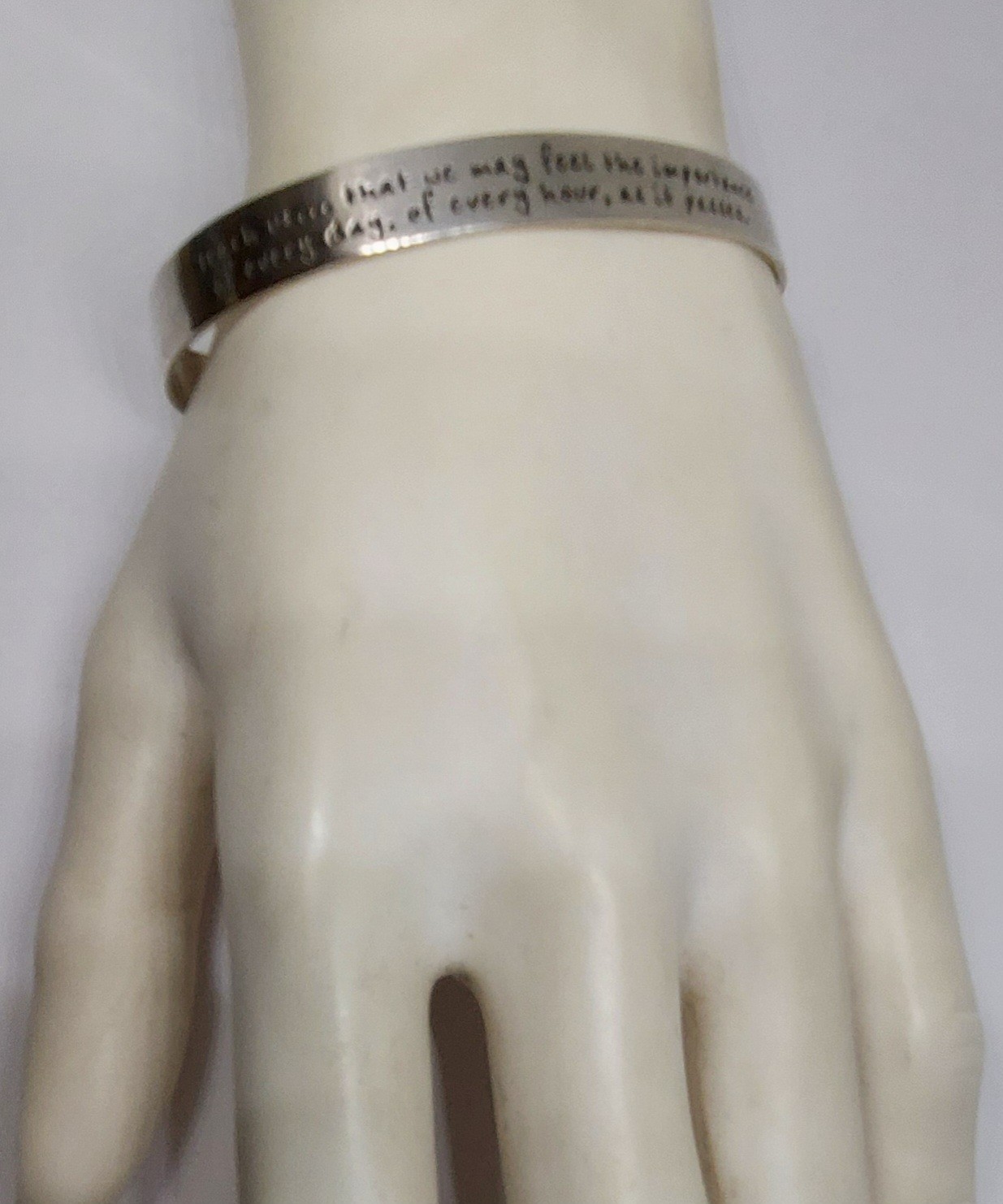 Laurel Elliott dvb Jane Austen Teach Us Cuff Sterling Silver Bracelet