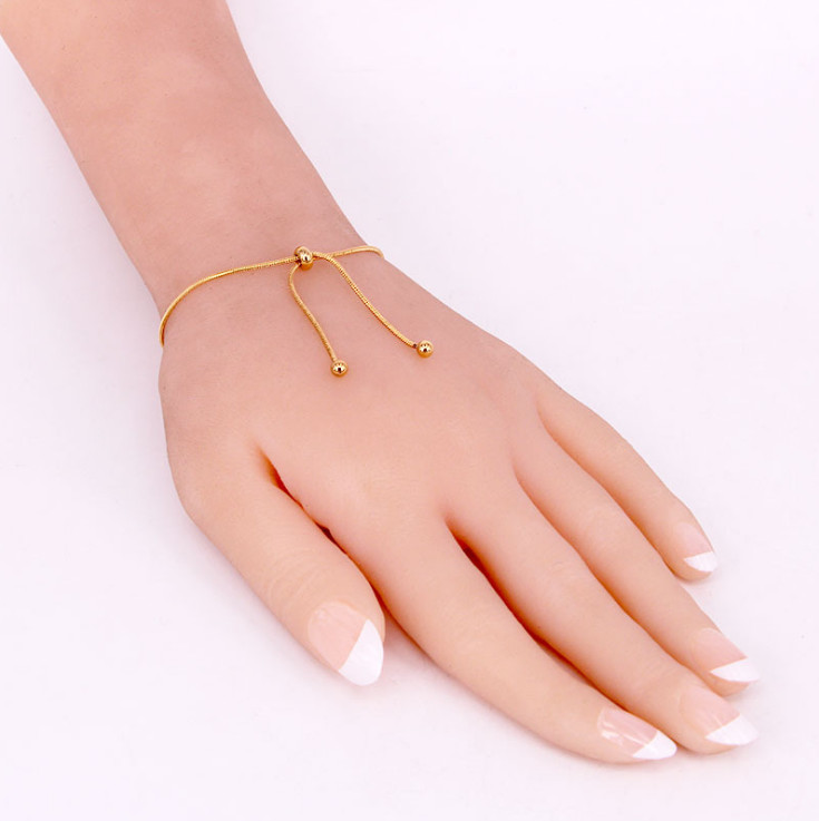 8″ Stainless Steel Rose Gold Silver Bracelet Snake Chain Adjustable Gift
