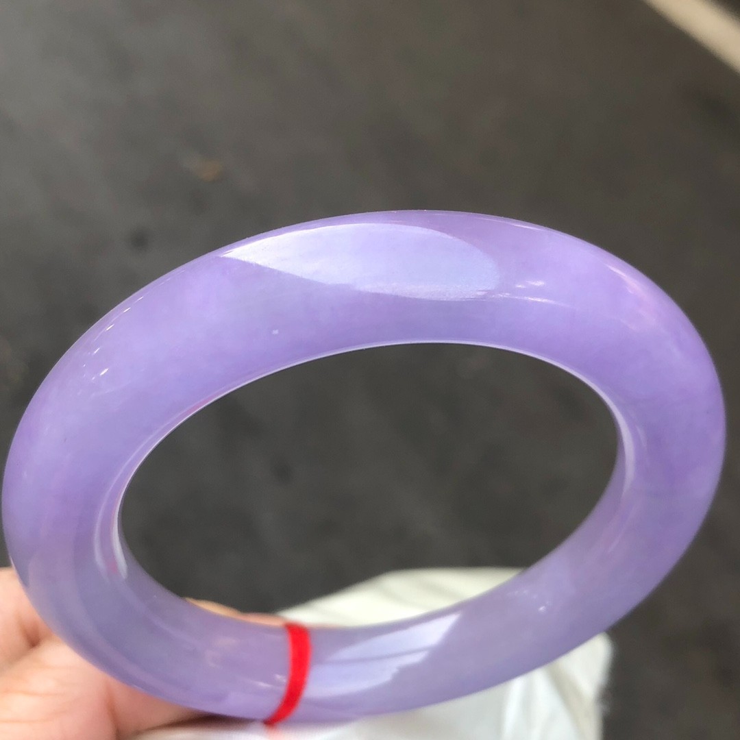 Natural ice Purple&lavender Burmese Jade jadeite amulet Bracelets Bangle 57mm