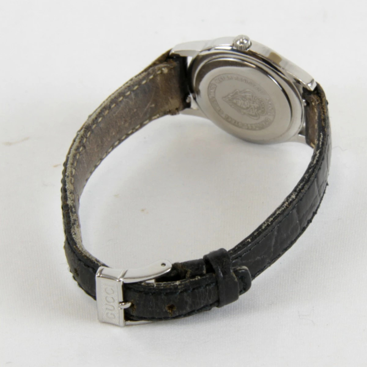Gucci 5500L Silver St. Steel Quartz Round Watch Used with Box and Guarantee