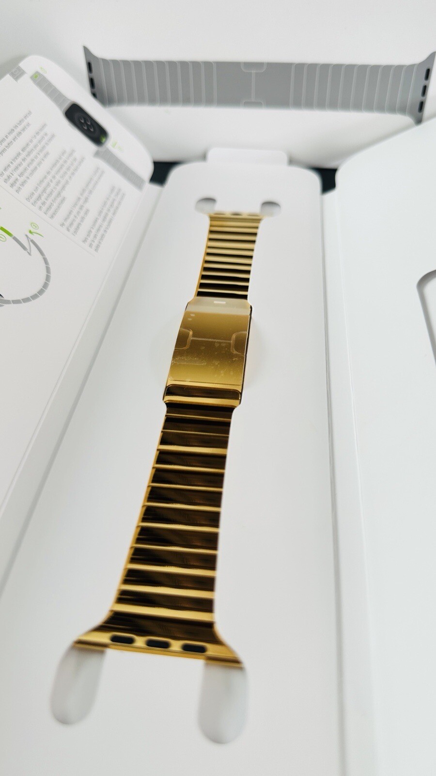 Original Custom 24K Gold Plated 4445 49 Apple Polished Link Band For Apple Watch
