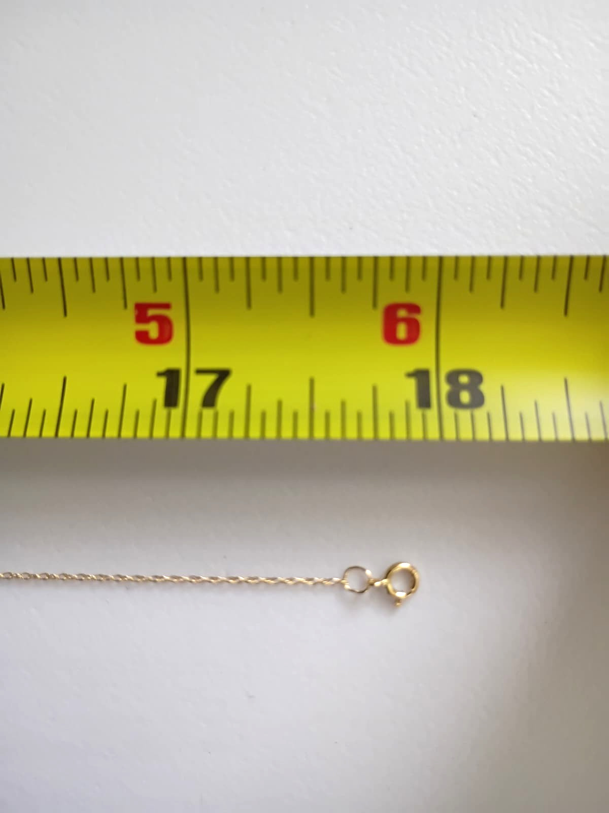 10K Solid Yellow Gold Rope Necklace 18″ 0.6mm Italian Made NEW