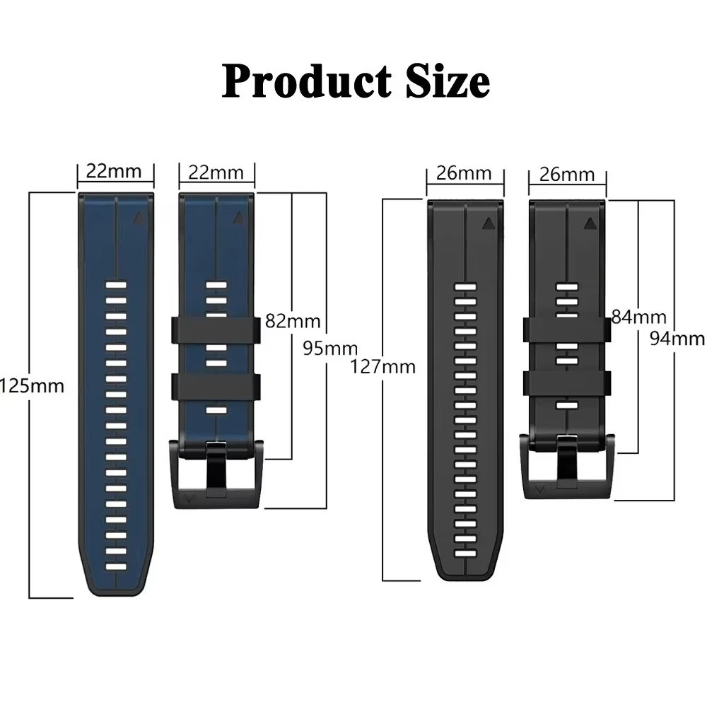 QuickFit 26mm 22mm For Garmin Fenix 8 7X 7 Pro 6 6X Pro 5X 5 Plus Garmin Watch