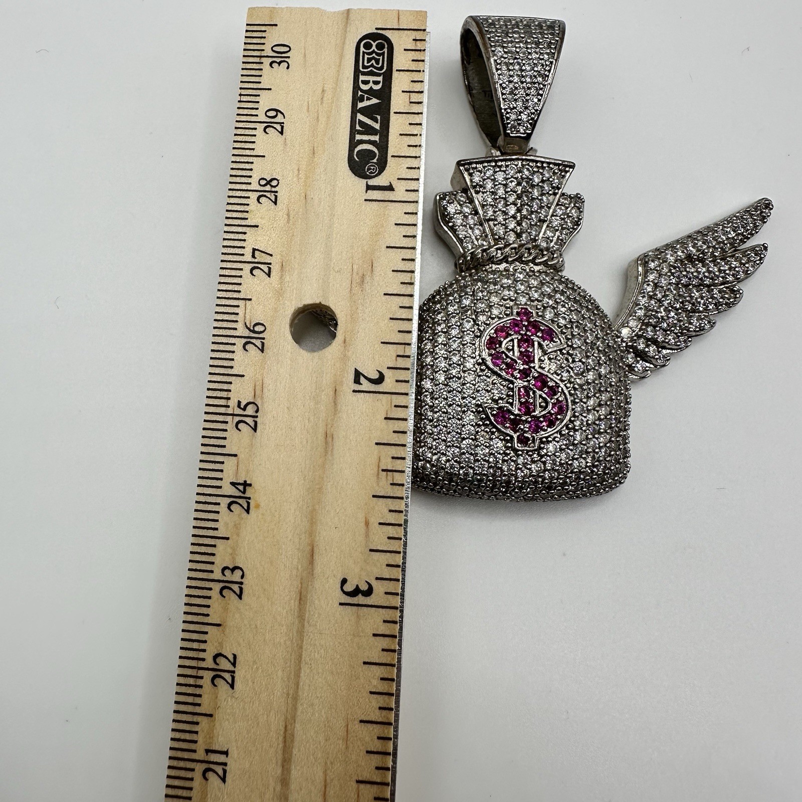 Real Moissanite Custom Money Bag Pendant