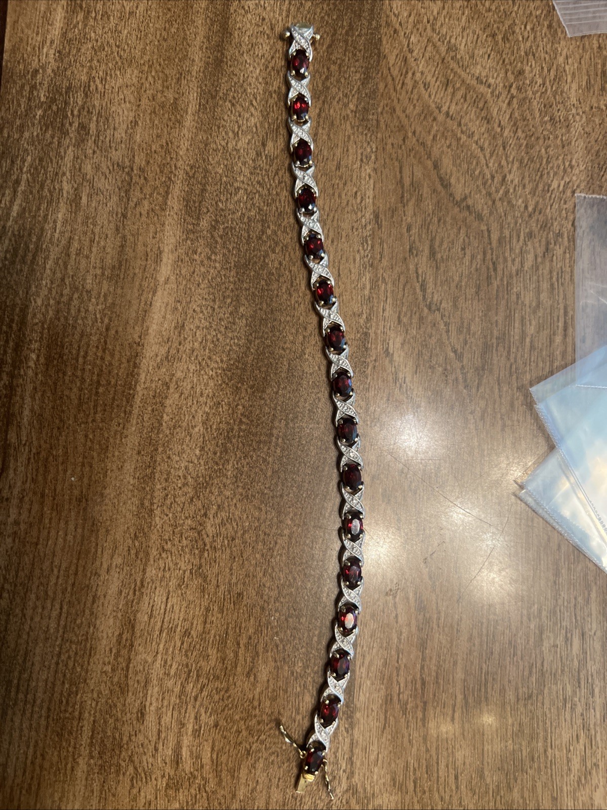 Mozambique Garnet Bracelet in Platinum Over Sterling Silver (6.50 In) 11.90 ctw