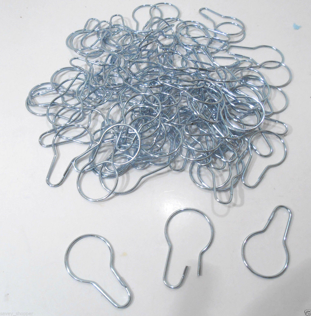 SHOWER HOOKS LOT OF 500 CHROME PLATED SHOWER CURTAIN HOOKS, RINGS