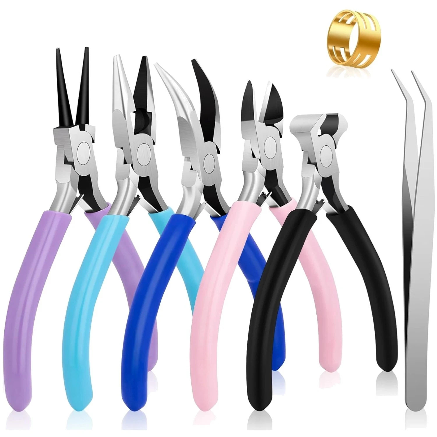 Jewelry Pliers Tool Set 5 Pack Complete Jewelry Making Kit for Crafting Repair