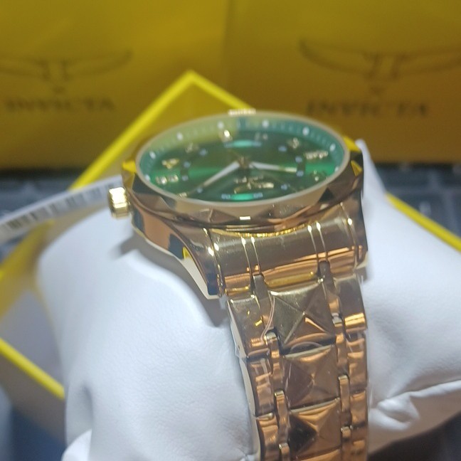 Invicta Specialty I by Invicta Men’s Watch 41mm Gold Steel 69021 Green Dial