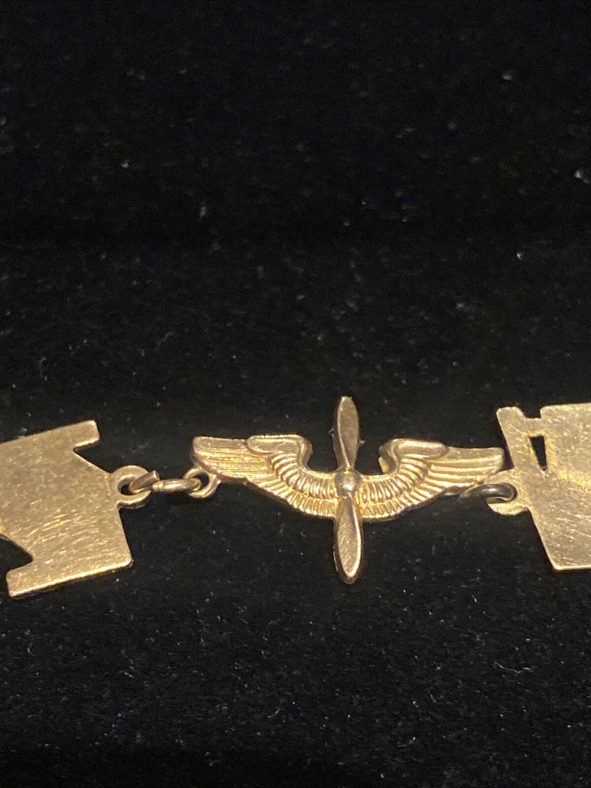 United States Armed Air Force World War 2 Bracelet Rare 10kt Gold Em Stamped