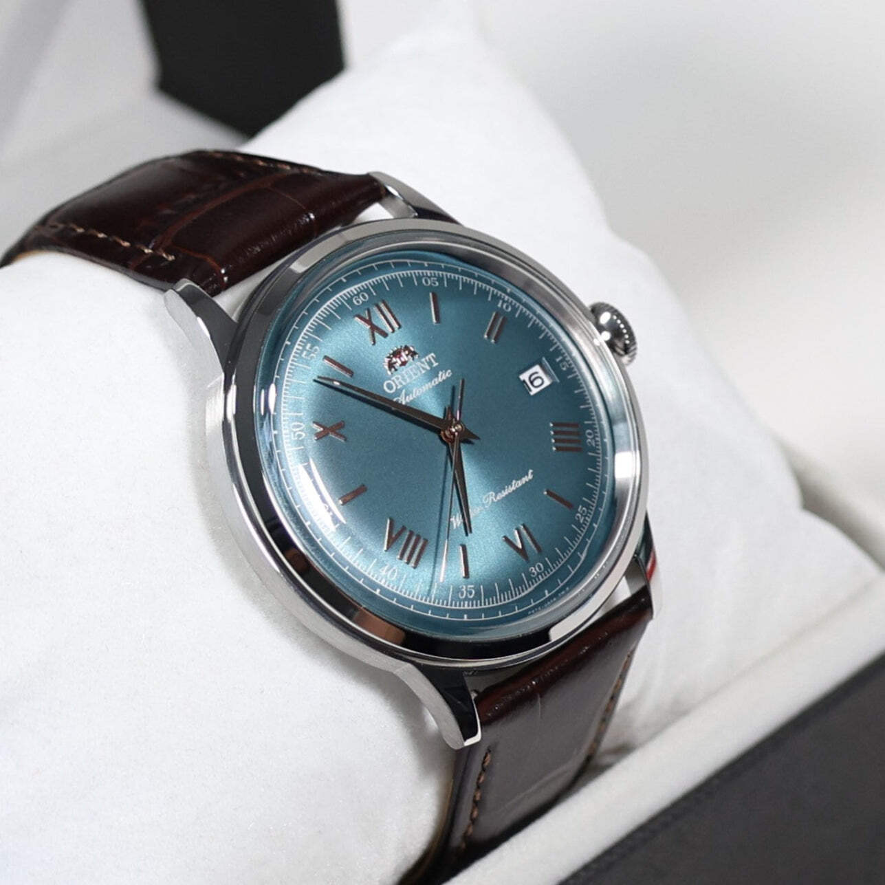 Orient Automatic Green Dial Classic Men’s Leather Strap Watch RA-AC0023E