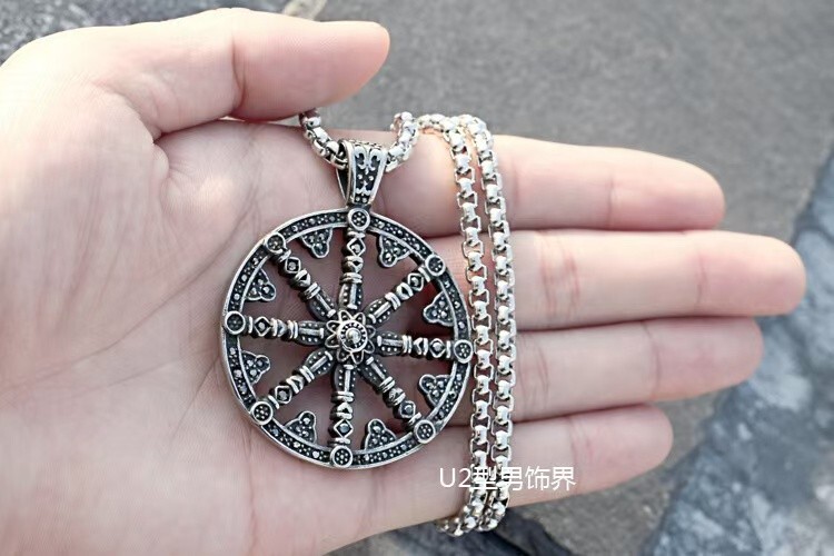 Cross necklace,men’s personality, hip-hop trend,titanium steel pendant,artistic