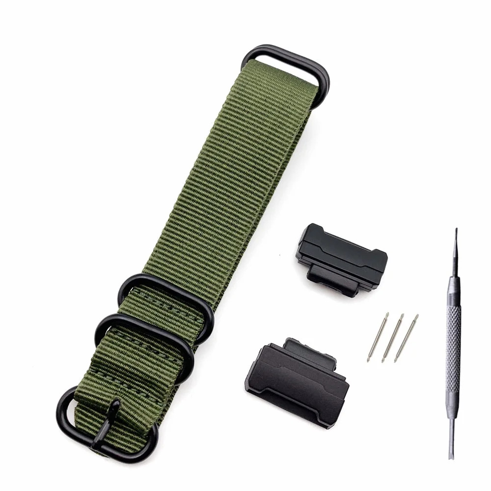 Nylon Watch Band Strap for DW-5600 GA-110 GW-M5610 16mm Adapter Connector Parts