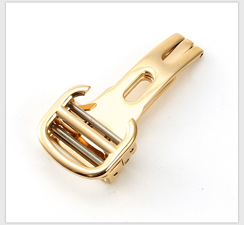For Cartier stainless steel folding buckle metal butterfly clasp12 14 16 18 20mm