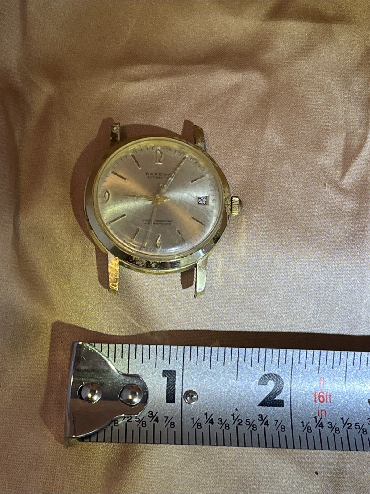 1960s Saxony Watch Co. Automatic Watch – One Jewel – For Parts Not Working