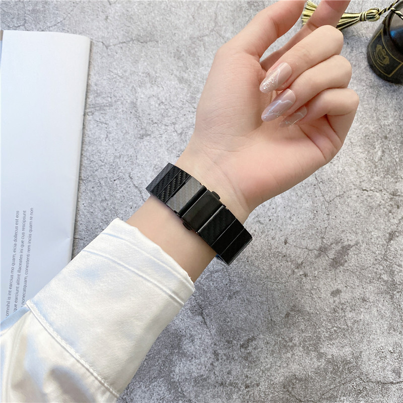 Carbon Fiber Band Strap For Apple Watch Series 8 7 6 SE 5 4 41/45mm Ultra 49mm