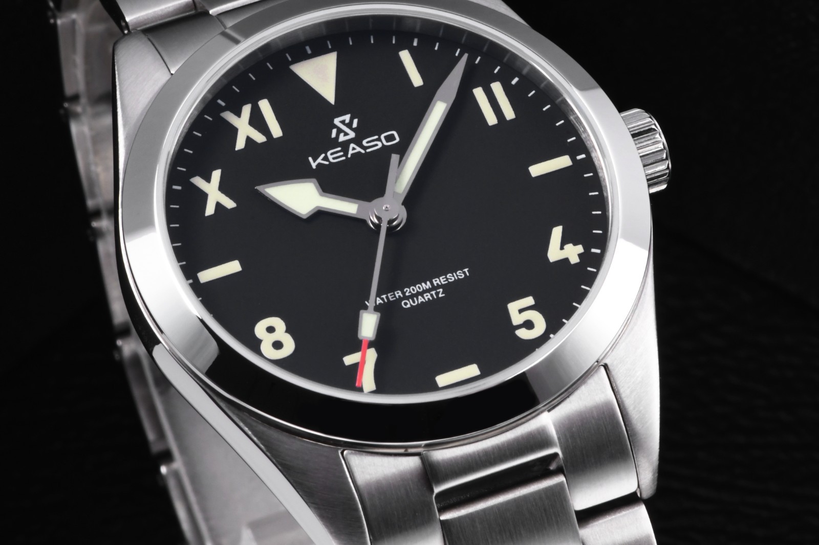 KEASO Miyota 2035 Japan Quartz Movement 200M Diver Watch 36.8mm C3 316L KE03